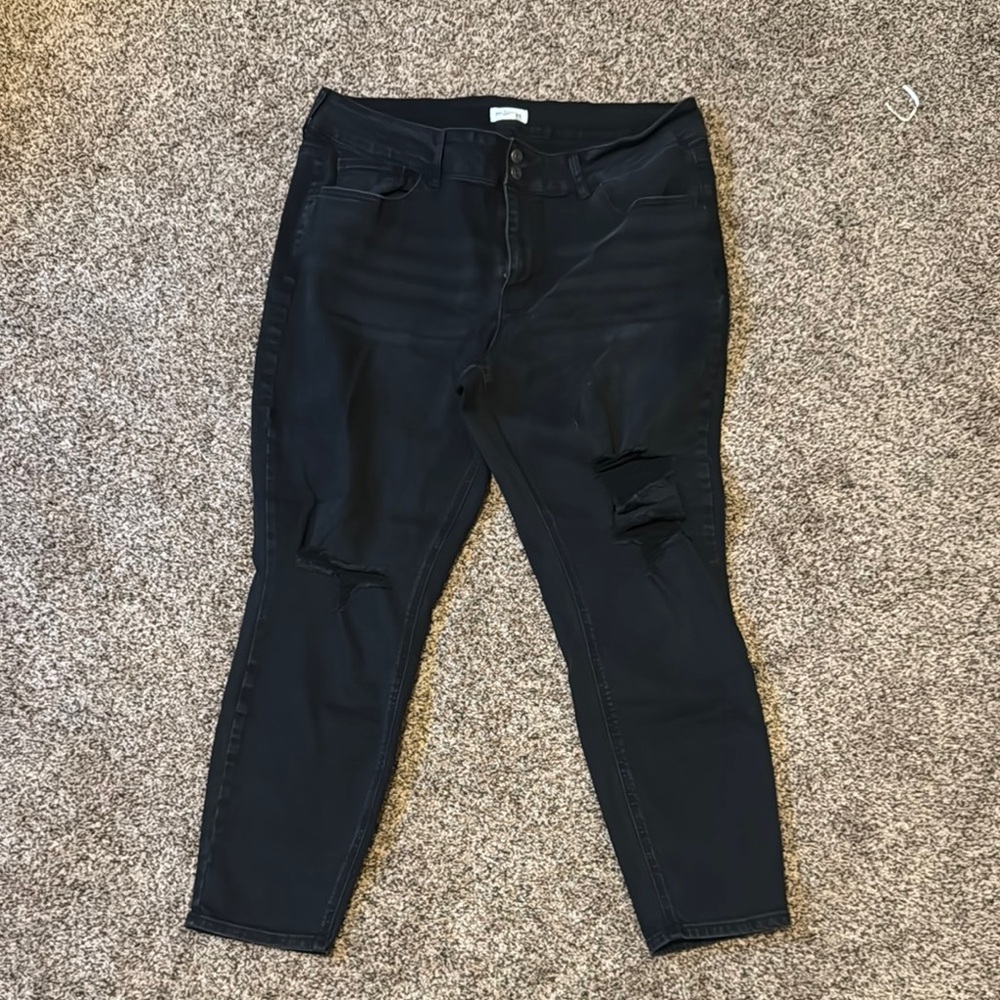 Maurices black ripped jeans